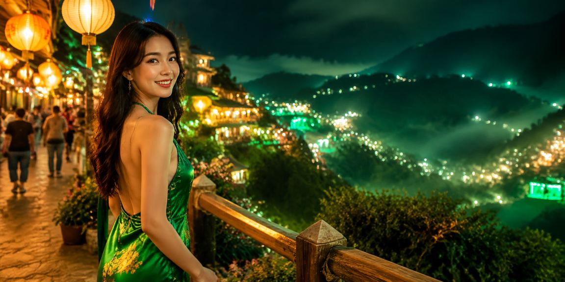 Người dùng tại chợ đêm Sa Pa xem kết quả cá cược trên điện thoại